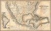 Historic Map - Map of the United States Mexico Showing the various Land and Water Routes from the Atlantic Cities to California, 1849, Joseph Hutchins Colton - Vintage Wall Art