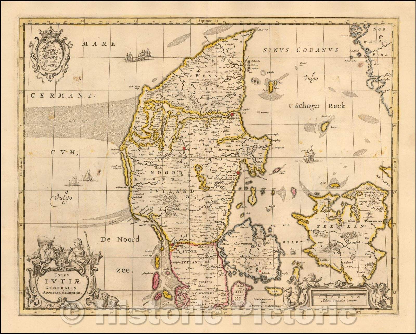 Historic Map - Totius Iutiae Generalis Accurata Delineatio/North Jutla ...