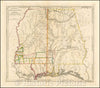 Historic Map - The State of Mississippi and Alabama Territory, 1818, Matthew Carey v2