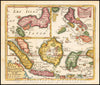 Historic Map - Les Isles Philippines Molucques et de La Sonde [Japan inset] :: part of Southeast Asia and the Philippines, with a large inset of Japan, 1710 - Vintage Wall Art