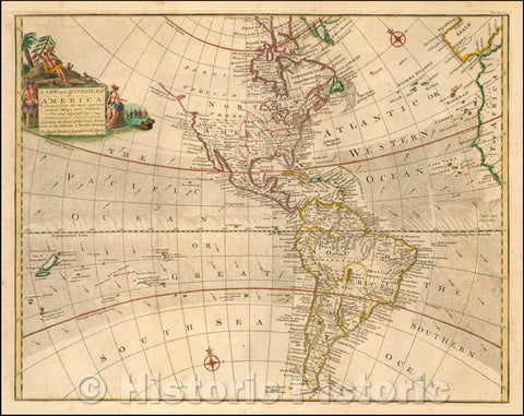 Historic Map - A New & Accurate Map of North America, 1770, Thomas Bowen - Vintage Wall Art