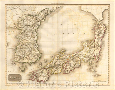 Historic Map - Japan [and Korea], 1815, John Pinkerton v2