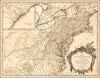 Historic Map - Partie De L'Amerique Septentrionale. Ohio, New England, New York, New Jersey, Pennsylvania, Maryland, Virginia, 1755 v2