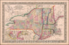 Historic Map - County Map of the States of New York, New Hampshire, Vermont, Massachusetts, Rhode Id. And Connecticutt, 1865, Samuel Augustus Mitchell Jr. v2