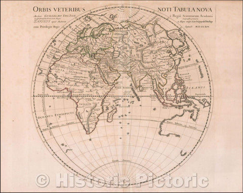 Historic Map - Orbis Veteribus Noti Tabula Nova/Covens & Mortier's Map of the Eastern Hemisphere, showing Africa to Japan,Australia, 1714 - Vintage Wall Art