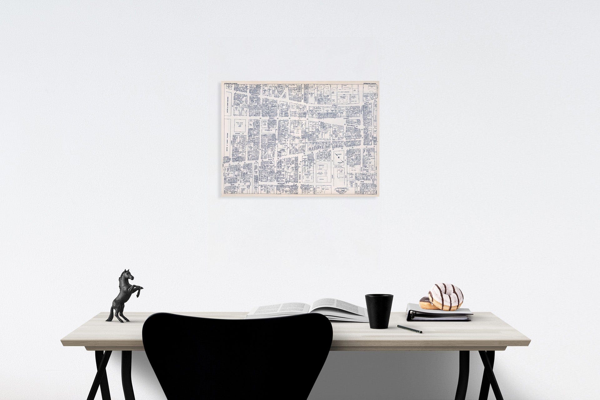 Historic Map : Business Section, City of Springfield (Massachusetts)., 1946, v2, Vintage Wall Decor