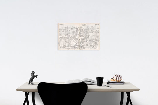 Historic Map : Business Section, City of Stamford (Connecticut)., 1946, Vintage Wall Decor