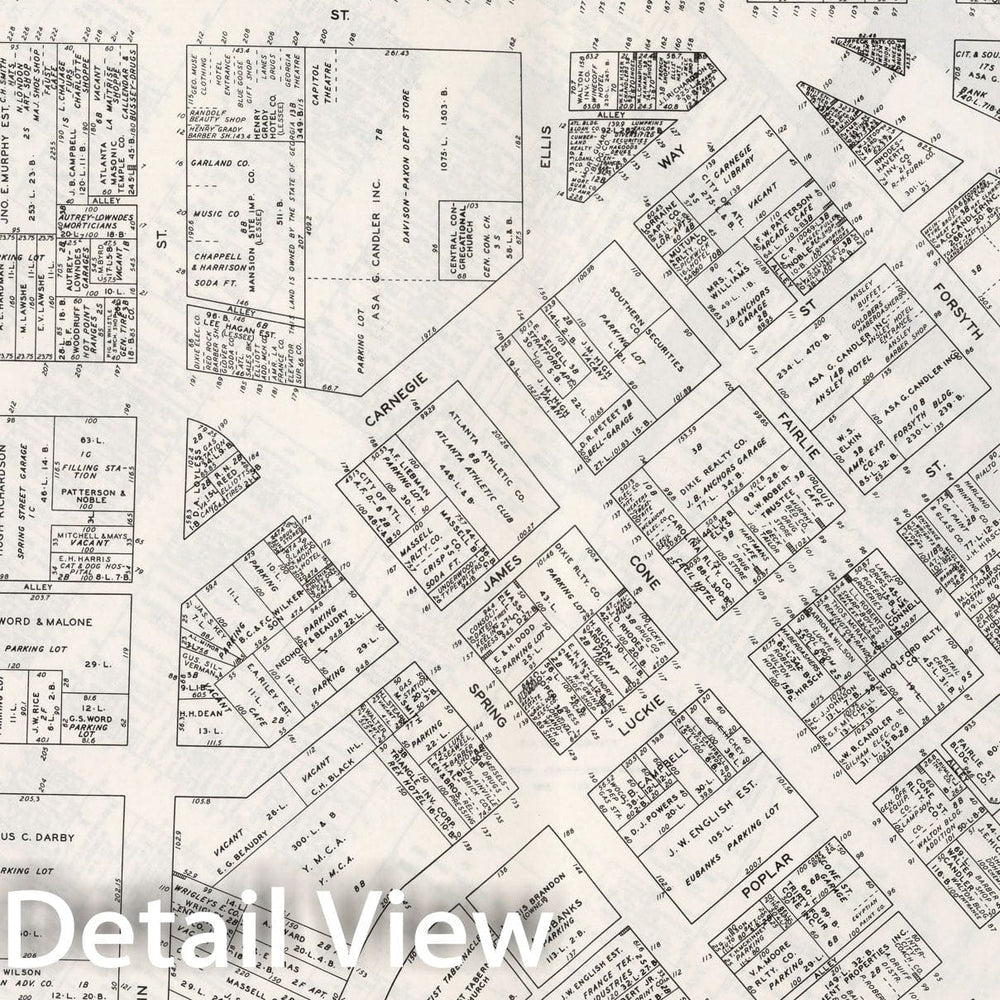 Historic Map : Atlanta (Georgia). (Sheet 1)., 1929, Vintage Wall Decor