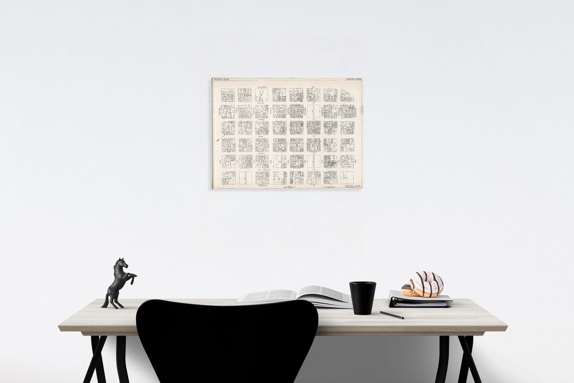 Historic Map : Houston (Texas)., 1929, Vintage Wall Decor