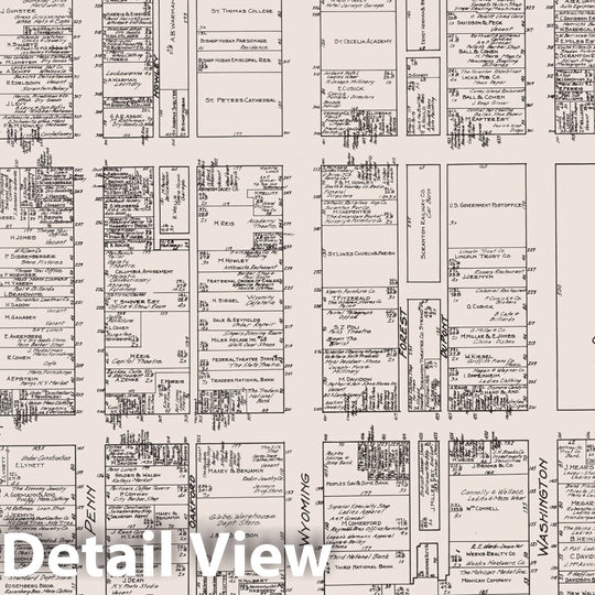 Historic Map : Scranton (Pennsylvania)., 1929, Vintage Wall Decor