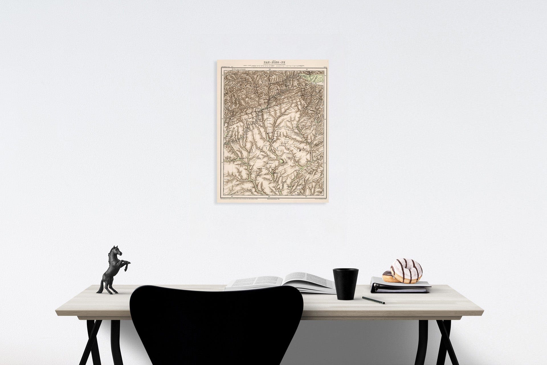 Historic Map : Blatt Pau - Ning - Fu.Tafel 25, 1885, Vintage Wall Decor