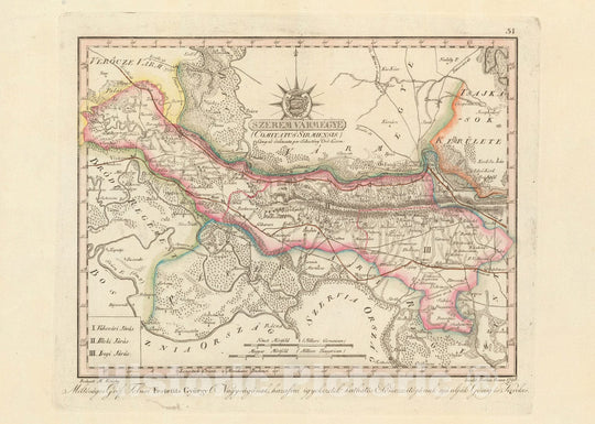 Historic Map : Szerem Varmegye = Comitatus Sirmiensis, 1798, Vintage Wall Decor