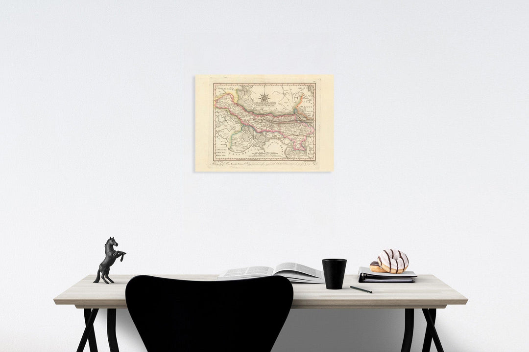 Historic Map : Szerem Varmegye = Comitatus Sirmiensis, 1798, Vintage Wall Decor