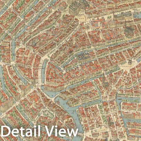 Historic Map : Amsterdam. MCMLVI, 1953, Vintage Wall Decor