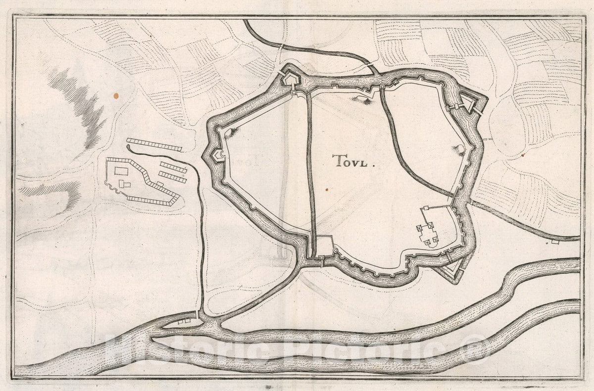 Historic Map : V. 2. Toul, 1663, Vintage Wall Decor – Historic Pictoric