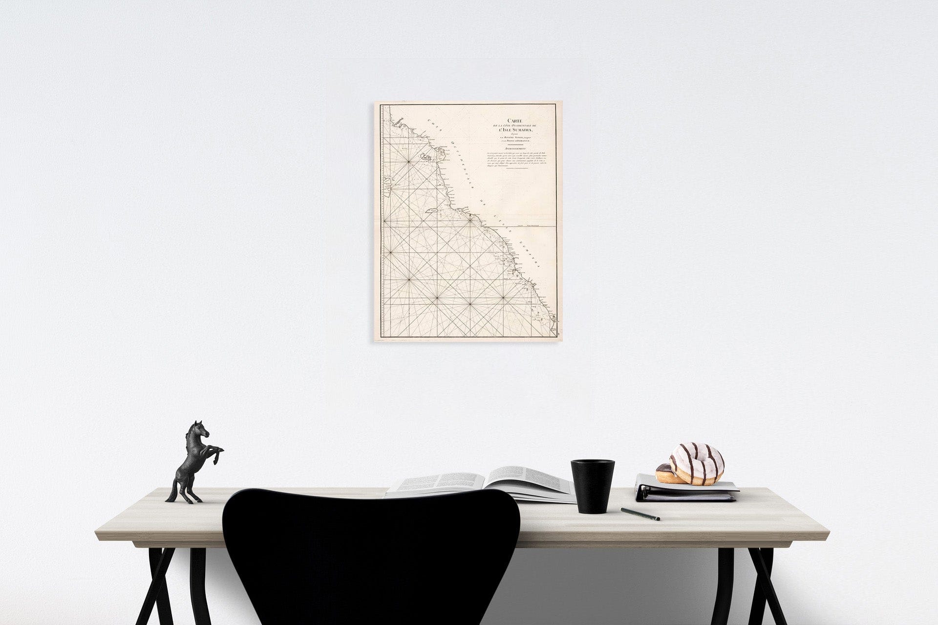 Historic Map : Carte Cote Occidentale de l'Isle Sumatra, 1810, Vintage Wall Decor