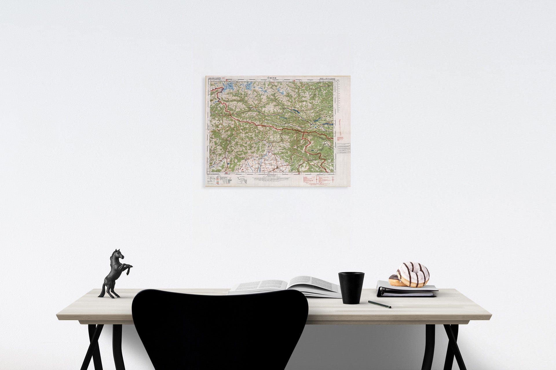 Historic Map : Udine. Sheet L 33/4 1st. Edition, 1944, Vintage Wall Decor
