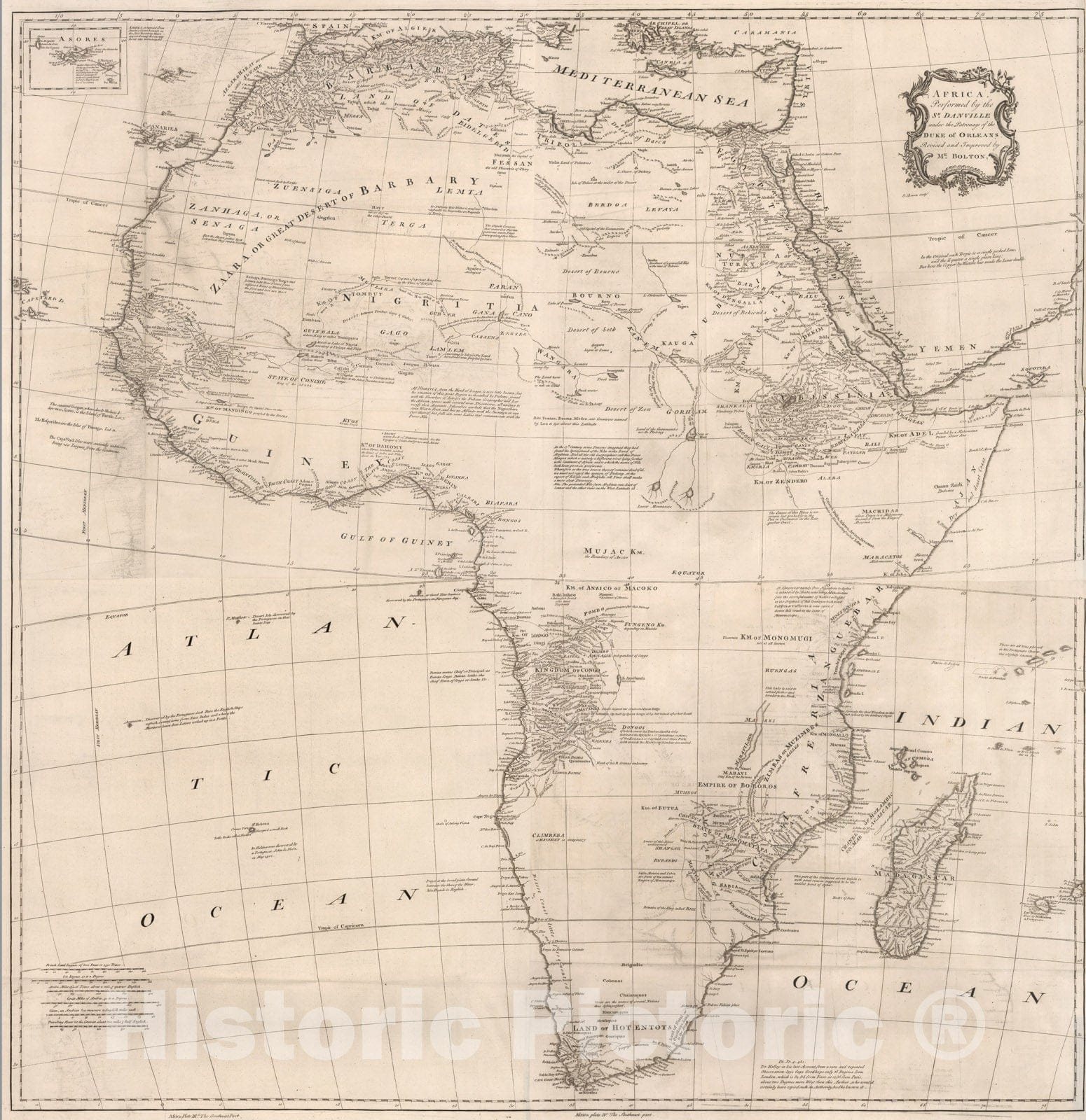 Historic Map : Composite Map: Vol. I. Africa, Plates I-IV, 1774, Vintage Wall Decor