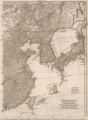 Historic Map : Vol. I. Asia. Part 2. Plate VI. Japan, Corea, The Monguls, and part of China, 1755, Vintage Wall Decor