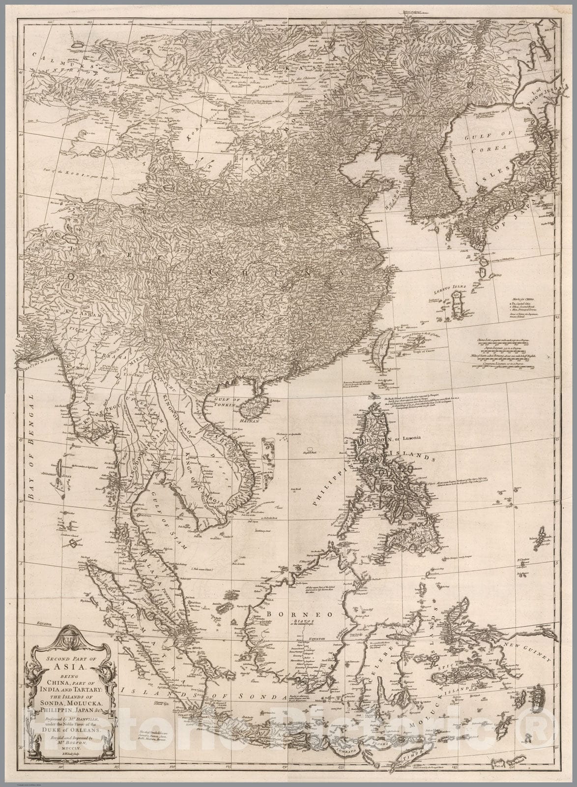 Historic Map : Composite Map: Vol. I. Asia. Part 2. Plate V-VIII., 1755, Vintage Wall Decor