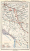 Historic Map : (Austria - Hungary - Serbia - Albania Airline Routes)., 1928, Vintage Wall Decor