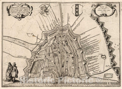 Historic Map : Vol VI (10) Amstelodamum (Amsterdam)., 1640, Vintage Wall Decor