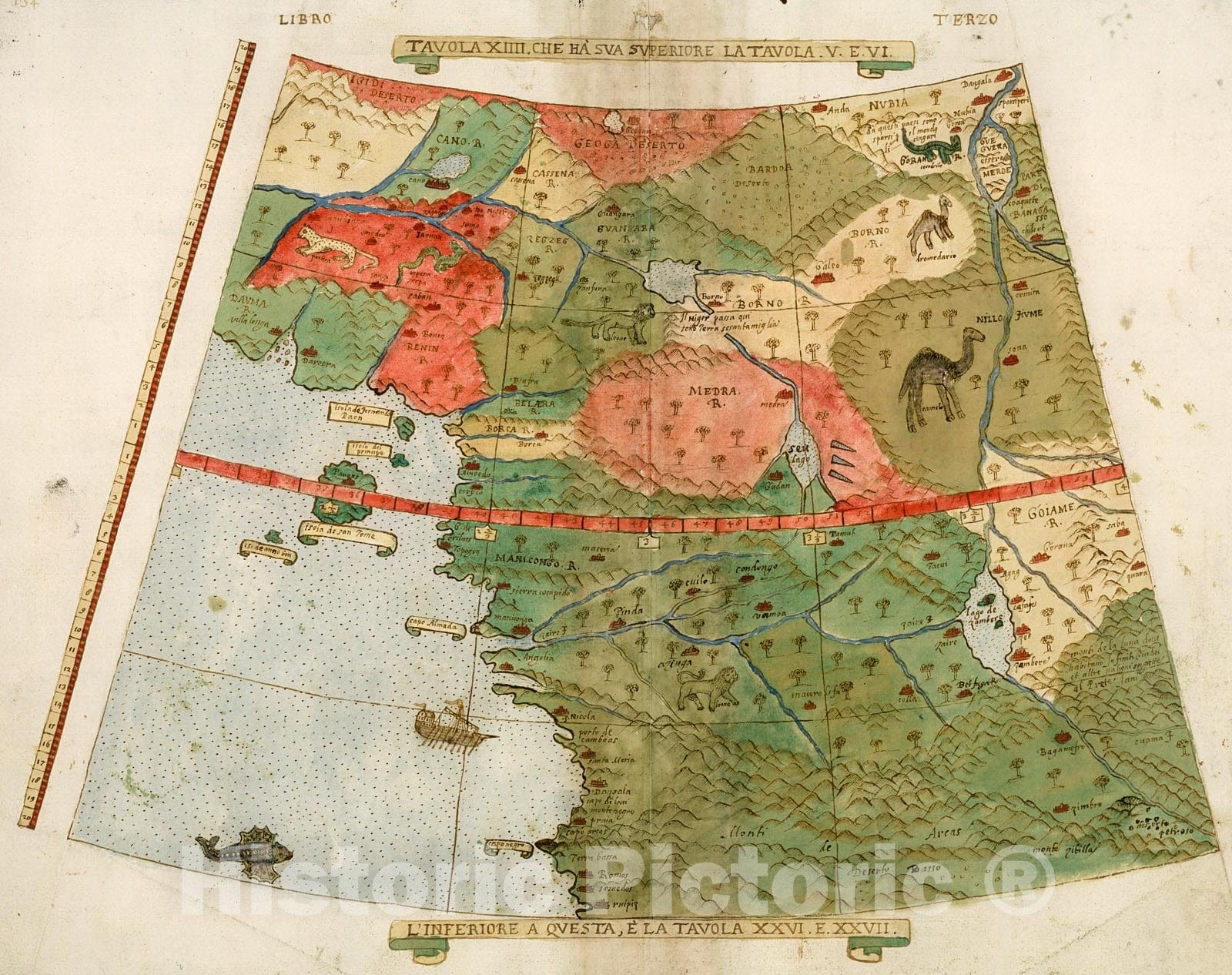 Historic Map : Tavola XIIII Che Ha Sua Superiore La Tavola. V. E. VI ...