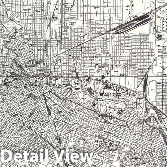 Historic Map : Houston., 1966, Vintage Wall Decor