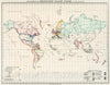 Historic Map : Geogr. Verbreitung des Christlichen Staaten Systems auf der Ganzen Erde., 1846, Vintage Wall Decor