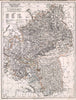 Historic Map : Wuertenberg nebst den Fuertenthuemern Hohenzollern-Hechingen und Sigmaringen., 1846, Vintage Wall Decor