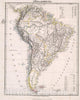 Historic Map : Sued-Amerika., 1846, Vintage Wall Decor