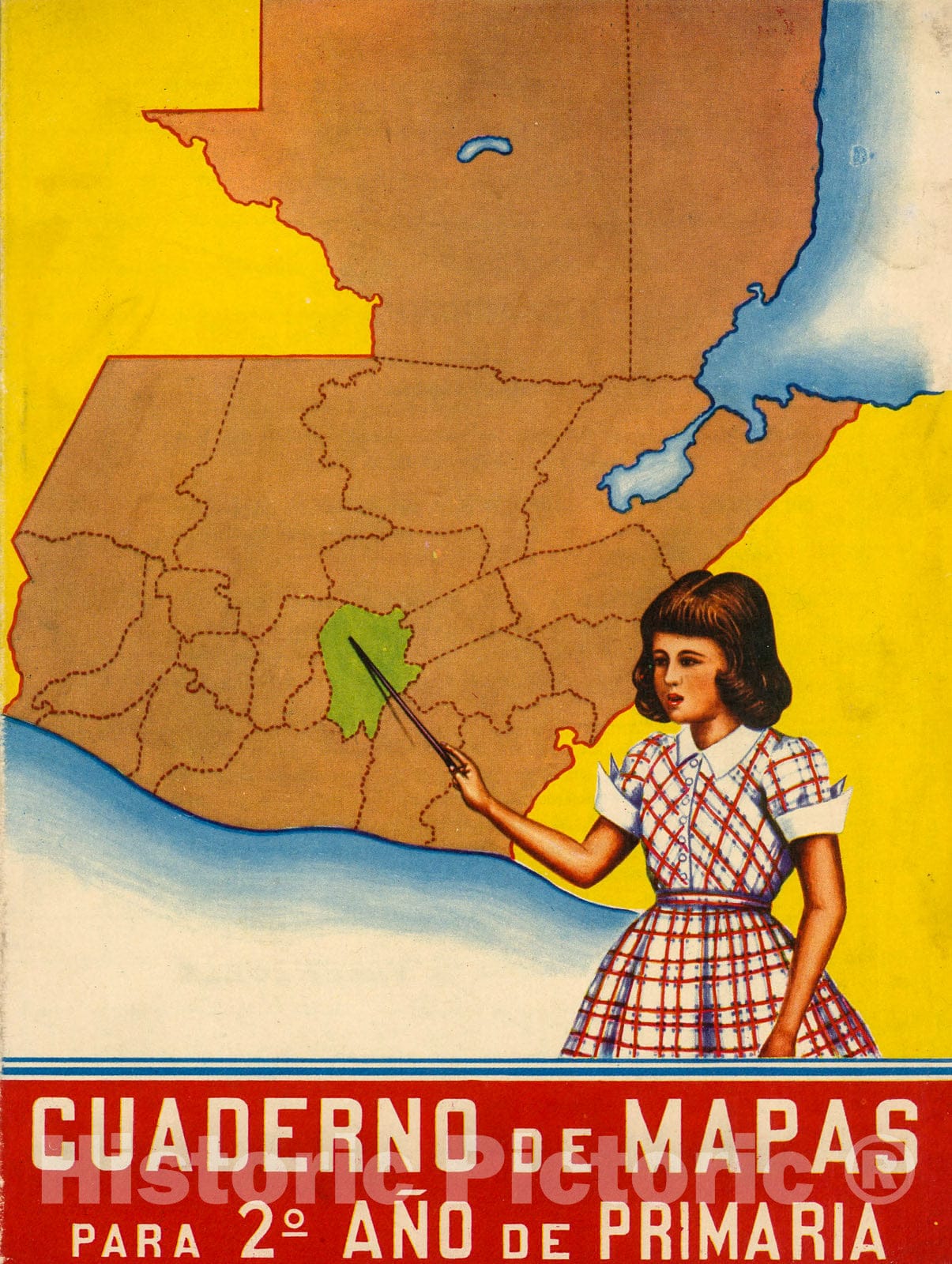 Historic Map : Covers: Cuaderno de Mapas para 2o Ano de Primaria., 1955, Vintage Wall Decor