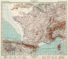 Historic Map : Frankreich., 1945, Vintage Wall Decor