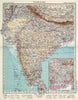 Historic Map : Vorderindien., 1945, Vintage Wall Decor