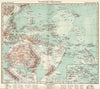 Historic Map : Australien - Polynesien., 1945, Vintage Wall Decor