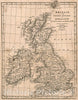 Historic Map : Britain or the United Kingdom of England, Scotland and Ireland., 1823, Vintage Wall Decor