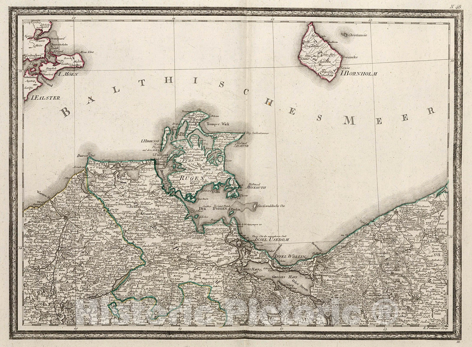 Historic Map : III. Neueste Generalkarte von Deutschland in XXIV Blattern., 1800, Vintage Wall Decor