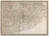 Historic Map : XVI. Neueste Generalkarte von Deutschland in XXIV Blattern., 1800, Vintage Wall Decor