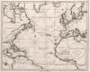 Historic Map : Karte des Atlantischen Oceans Herausgegeben von Herrn F.A. Schraebml. MDCCLXXXVIII., 1800, Vintage Wall Decor