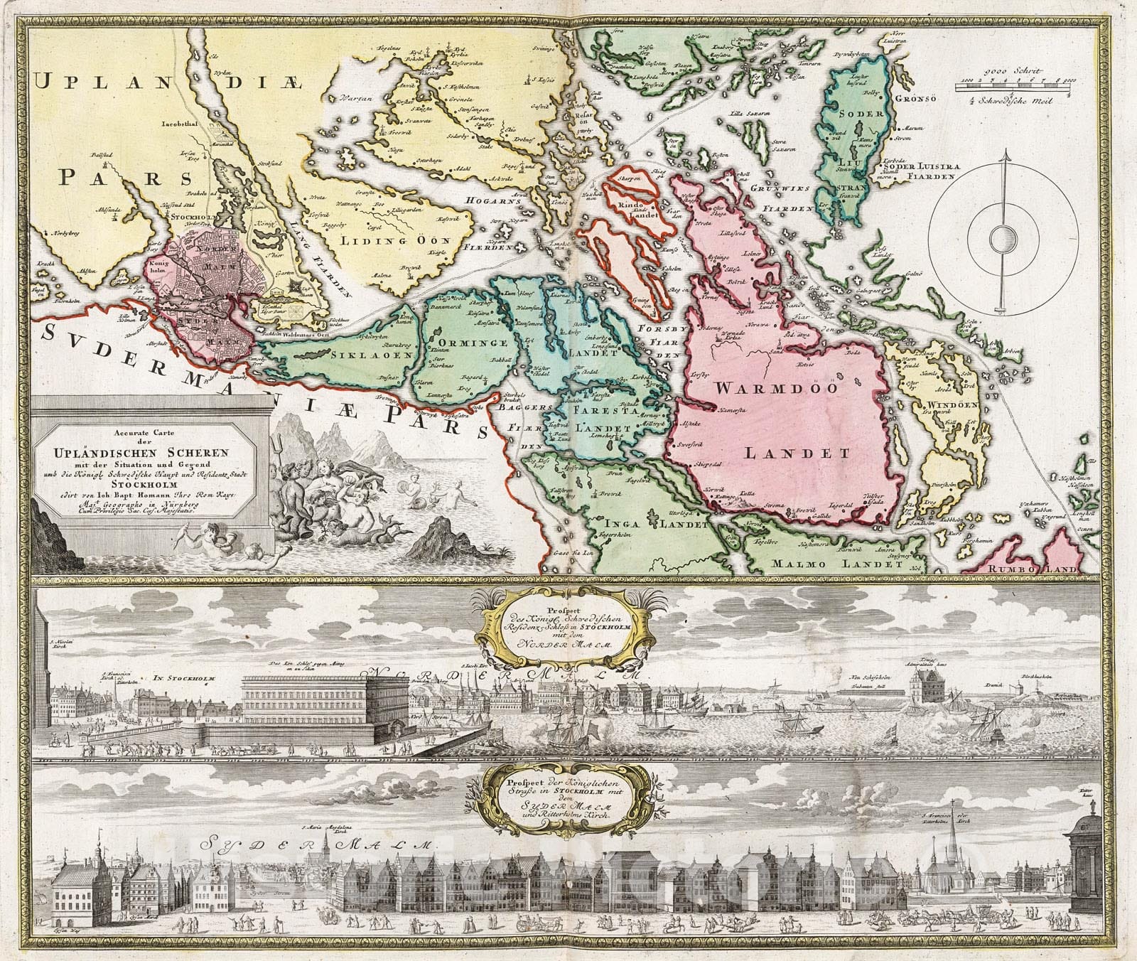 Historic Map : Uplaendischen Scheren., 1716, Vintage Wall Decor ...