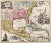 Historic Map : Regni Mexicani seu Nova Hispaniae., 1716, Vintage Wall Decor