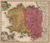 Historic Map : Ducatus Brittanniae, Gallis., 1716, Vintage Wall Decor