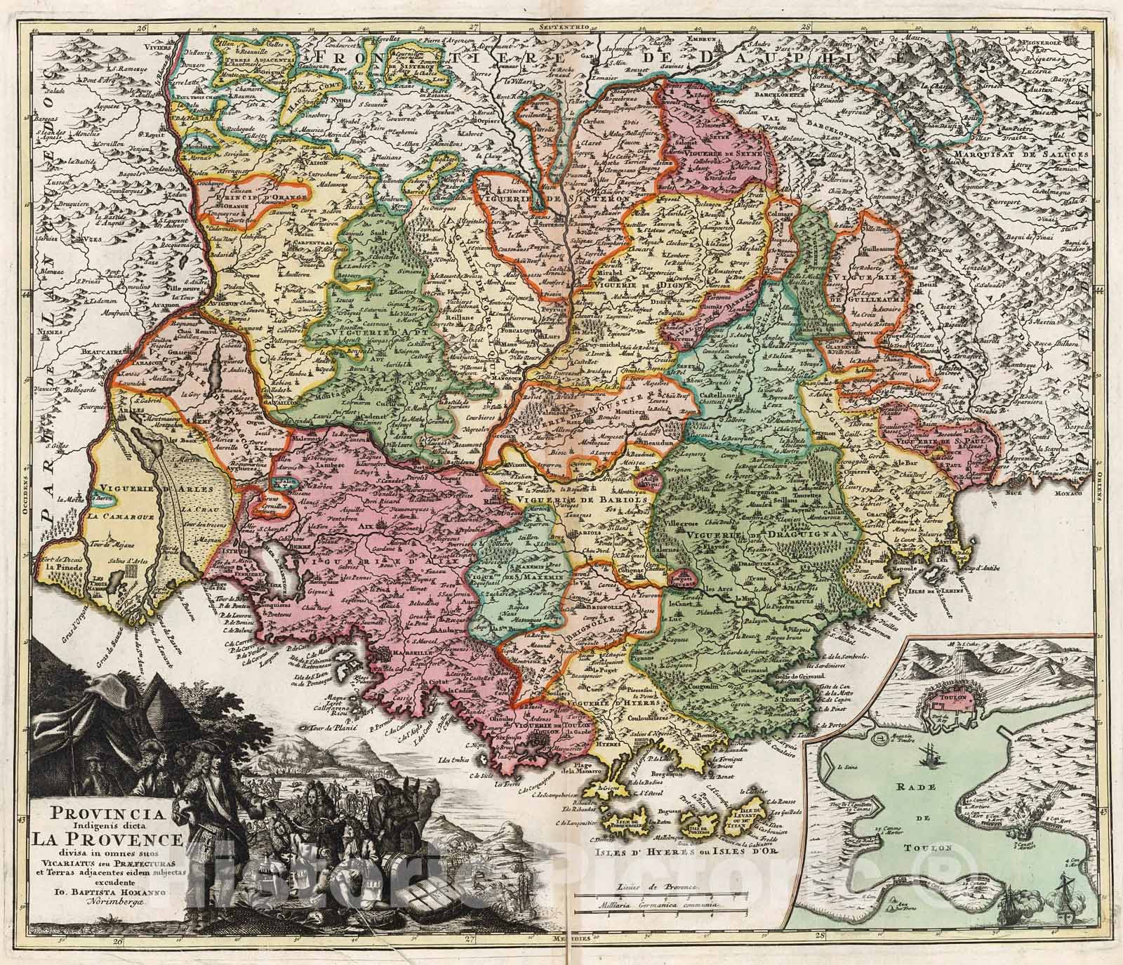 Historic Map : Provincia., 1716, Vintage Wall Decor