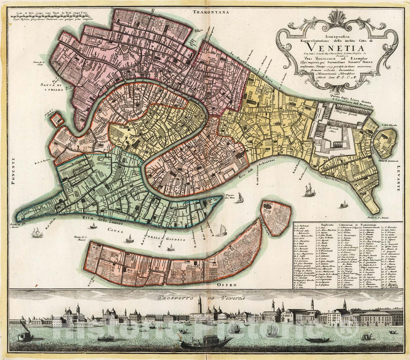 Historic Map : Venetia., 1716, Vintage Wall Decor