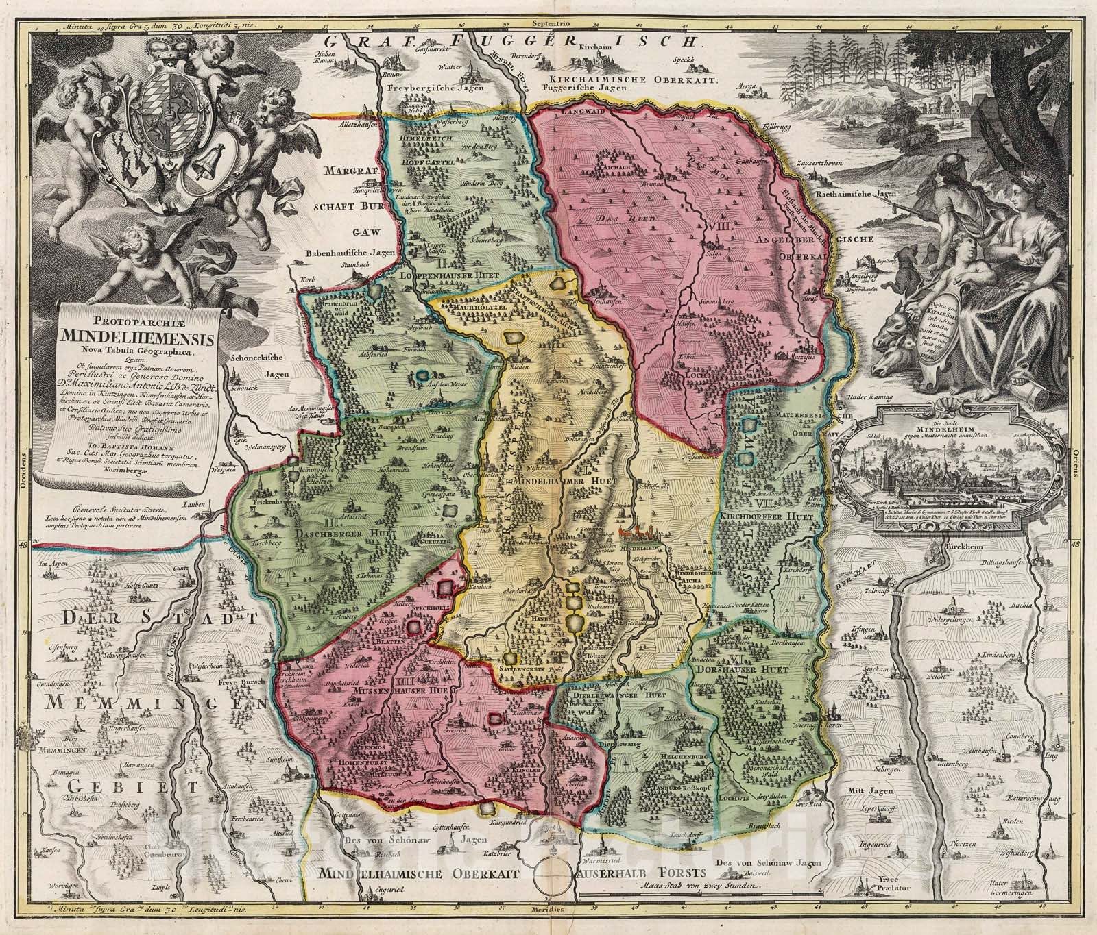 Historic Map : Protoparchiae Mindelhemensis., 1716, Vintage Wall Decor ...