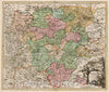 Historic Map : Landgraviatus Thuringiae., 1716, Vintage Wall Decor