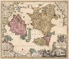 Historic Map : Insulae Danicae., 1716, Vintage Wall Decor