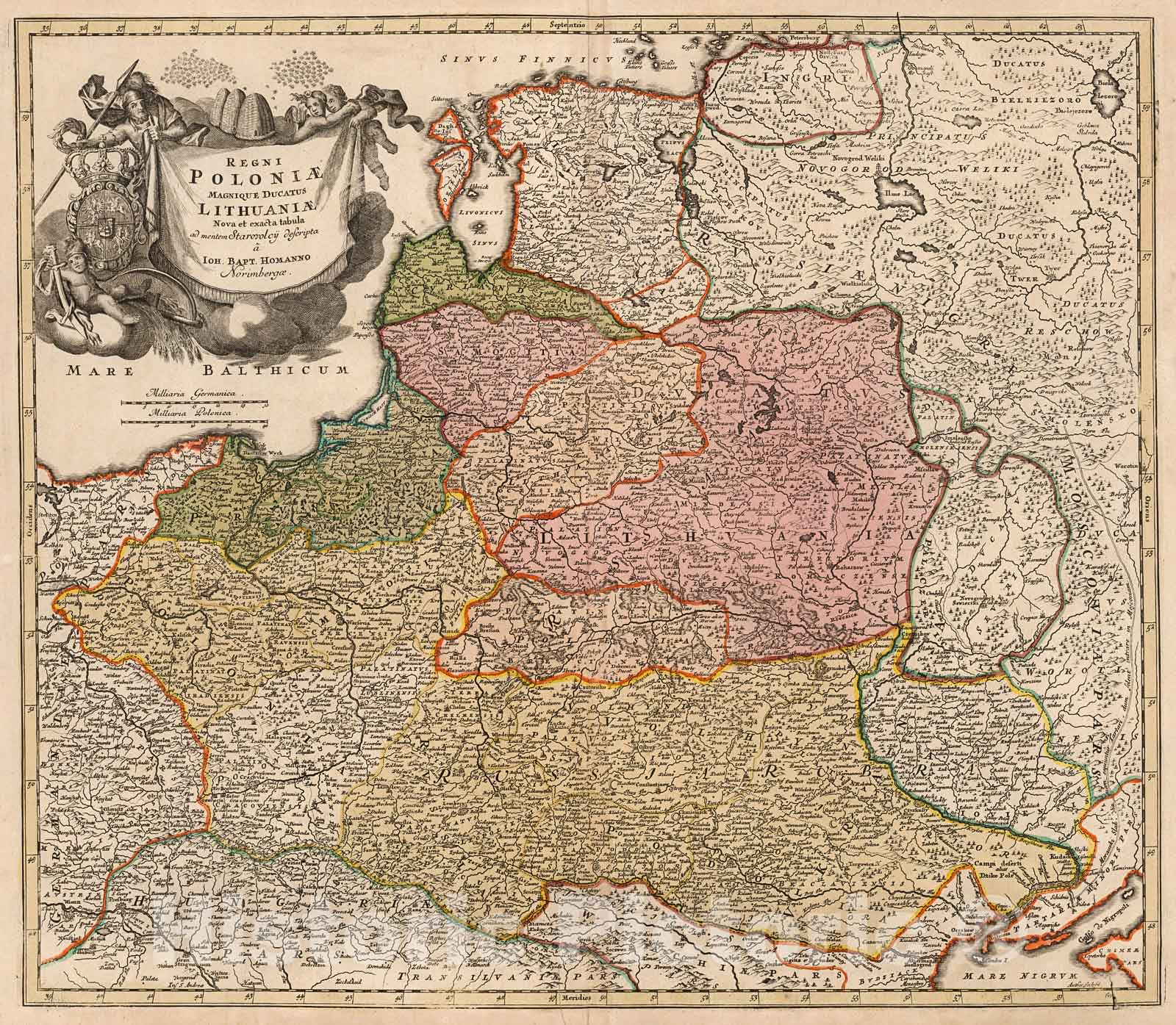 Historic Map : Regni Polonia Magnique Ducatus Lithuania., 1716, Vintage Wall Decor