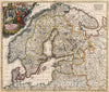 Historic Map : Scandinavia complectens Sueciae, Daniae & Nor., 1716, Vintage Wall Decor