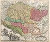 Historic Map - Regnorum Hungariae Dalmatiae, Croatiae, Sclavoniae Bosniae et Serviae cum Principatu Transylvanie :: Example of J.B. Homann's Wall of Hungary, 1720 - Vintage Wall Art